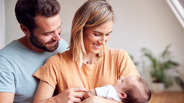 couple with baby